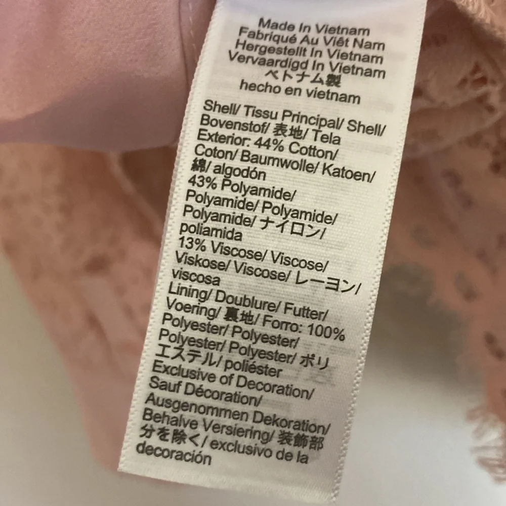 J.Crew Button-Up Lace Top in Mauve Blush (Size 18)